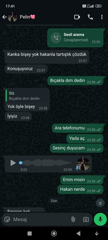 Erkek arkadaşını kalbinden bıçaklayıp öldürdükten sonra arkadaşıyla yaptığı mesajlaşma ortaya çıktı - Resim: 7