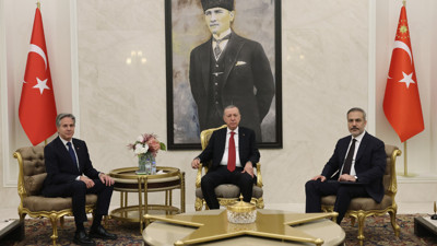 Cumhurbaşkanı Erdoğan, ABD Dışişleri Bakanı Blinken'ı kabul etti