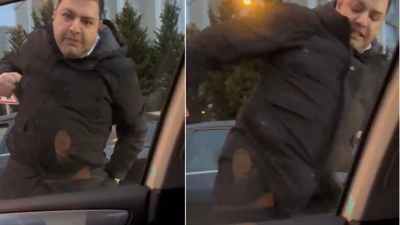 Başakşehir’de trafikte kadın sürücünün aracına saldırdı; o anlar kamerada