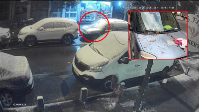 Güngören'de 6 katlı binadan atılan çöp aracın camını kırdı