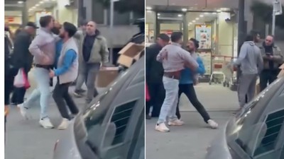 Sarıyer’de fırın sahibiyle seyyar satıcı arasında 'Pide satamazsın' kavgası; o anlar kamerada