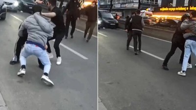 Bayrampaşa’da silahlı, yumruklu ve tekmeli kavga kamerada
