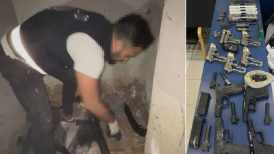 Büyükçekmece'de uygulamada polis tarafından durduruldu; evinden cephanelik çıktı