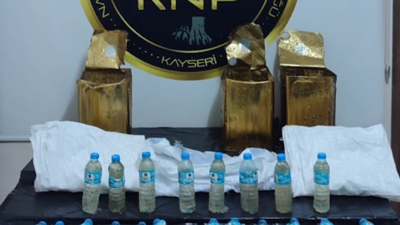 Bal tenekelerinde sıvı metamfetamin ele geçirildi