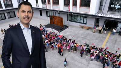 Kahramanmaraş'taki Azerbaycan Mahallesi'nin Haydar Aliyev İlkokulu... Bakan Kurum: Afetlere dirençli, çocuklarımız için güvenli