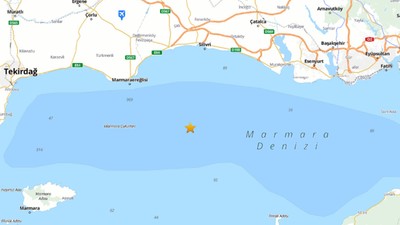 Marmara'da 3.7 büyüklüğünde deprem