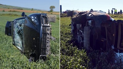 'Dur' ihtarında bulunan polise çarpıp kaçtıktan sonra kaza yaptı; saklandığı menfezde yakalandı