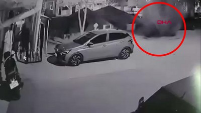 Su hattındaki patlama anı kamerada