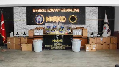 İstanbul'da uyuşturucu operasyonlarında 1 ton uyuşturucu madde ile 8 milyon adet hap ele geçirildi