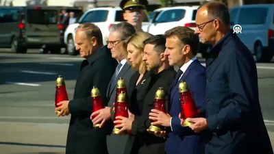 Avrupalı liderler Ukrayna'da ateşkes talebiyle Kiev'de