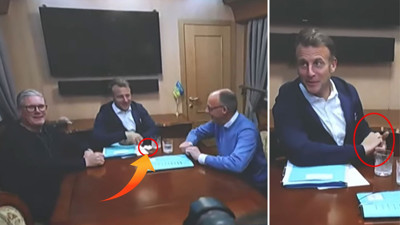 Dünya; Macron, Merz ve Starmer'in bu görüntülerini konuşuyor... Macron'un avucunda sakladığı şey kokain miydi?