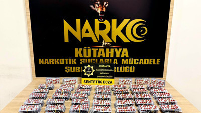 Kütahya'da kargoyla gönderilen 2 bin 772 uyuşturucu hap ele geçirildi