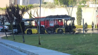 Bahçeşehir'de İETT otobüsünde yangın