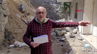 Binanın istinat duvarı çöktü, daire sahipleri ile müteahhit mahkemelik oldu