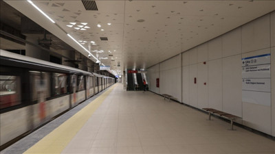 Bakırköy-Kayaşehir metro hattının Molla Gürani istasyonu işletmeye kapatıldı