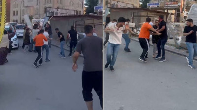 Mardin'de taşlı ve sopalı kavga kamerada: 6 yaralı