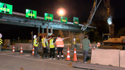 Avcılar gişelerinde Serbest Geçiş Sistemi çalışmaları; giriş - çıkışlar kapatıldı