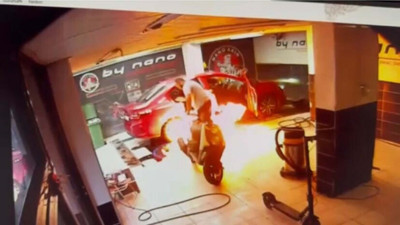 Alevlerin arasında kalan oto yıkamacı öldü, o anlar kamerada