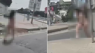 Başakşehir'de bir kadın sokakta çırılçıplak yürürken görüntülendi