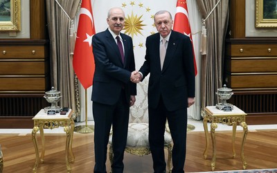 Cumhurbaşkanı Erdoğan, TBMM Başkanı Kurtulmuş'u kabul etti