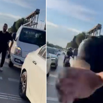 Maltepe'de trafikte tartıştığı kadın sürücüye çocuklarının yanında saldırdı