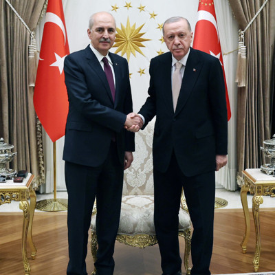 Cumhurbaşkanı Erdoğan, TBMM Başkanı Kurtulmuş'u kabul etti