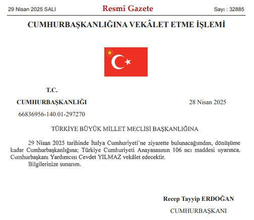 Cumhurbaşkanlığına Cevdet Yılmaz vekalet edecek - Resim : 1