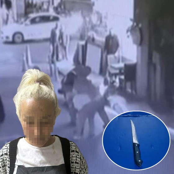 Anne, kızına şiddet uyguladığını öne sürdüğü çocuğun babasını bıçakladı; o anlar kamerada