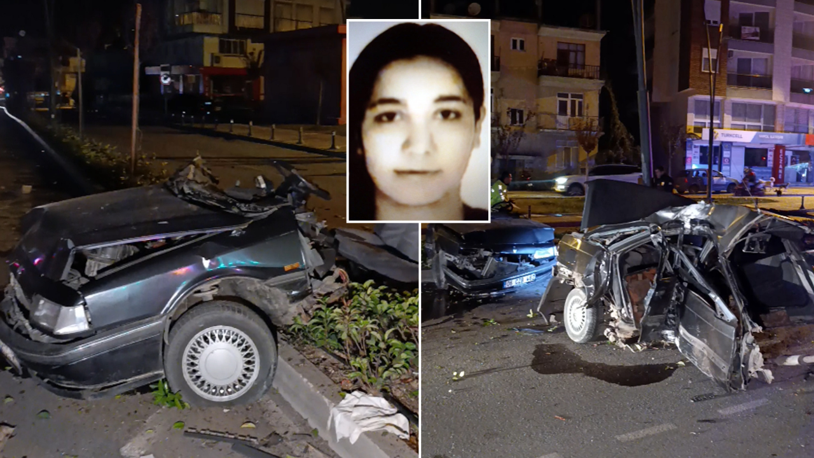 Alkollü, ehliyetsiz sürücü otomobiliyle direğe çarptı; yanındaki Nazlı öldü