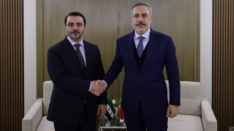 Dışişleri Bakanı Hakan Fidan, Suriye'deki yeni yönetimin Dışişleri Bakanı Şeybani ile görüştü