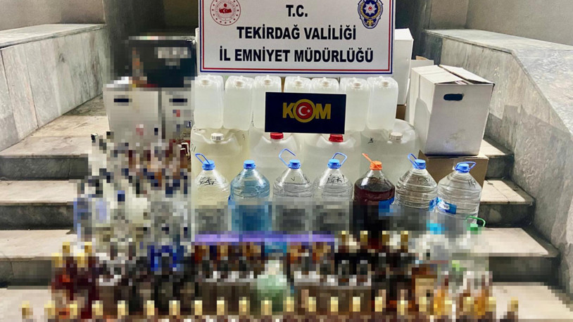 Tekirdağ’da sahte içki ele geçirildi; 1 tutuklama