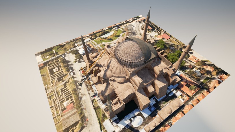 Ayasofya'nın ana kubbesinde tarihi restorasyon