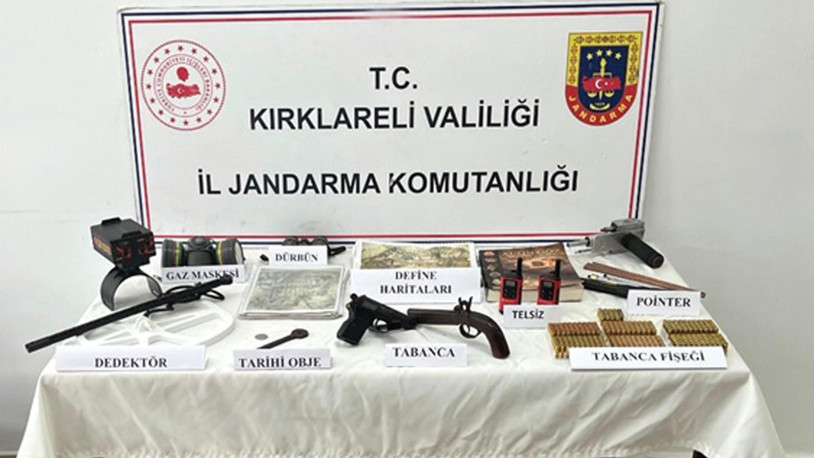 Patlayıcı kullanarak define arayan 14 şüpheli gözaltında