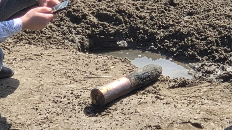 İznik Gölü'nde 3 gün arayla ikinci top mermisi bulundu