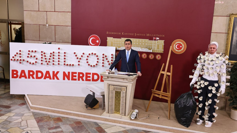 AK Parti Ankara Milletvekili Gökçek: ABB'ye ihaleyle 45 milyon adet bardak alınıyor, 25 tır malzeme eder. Bunlar hangi depolarda?