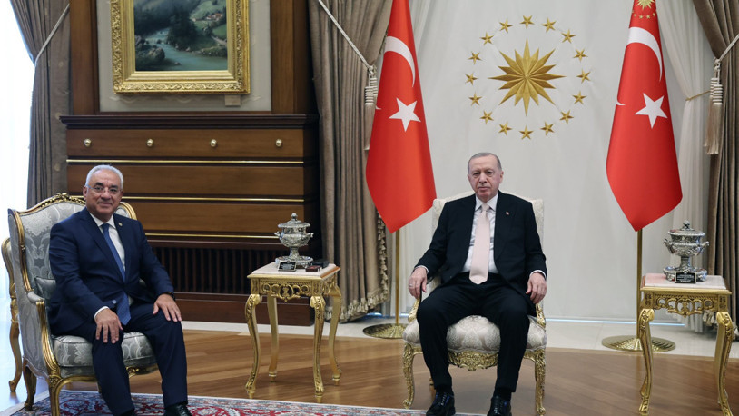 Cumhurbaşkanı Erdoğan, DSP Genel Başkanı Aksakal'ı kabul etti