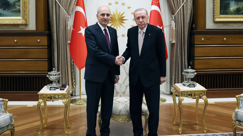 Cumhurbaşkanı Erdoğan, TBMM Başkanı Kurtulmuş'u kabul etti