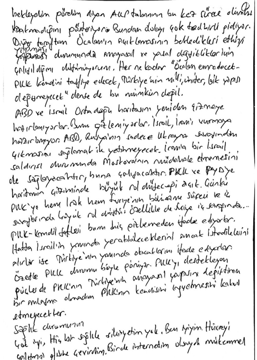 Ümit Özdağ, cezaevinden el yazısıyla Gökhan Kayış'ın sorularını yanıtladı - Resim : 2