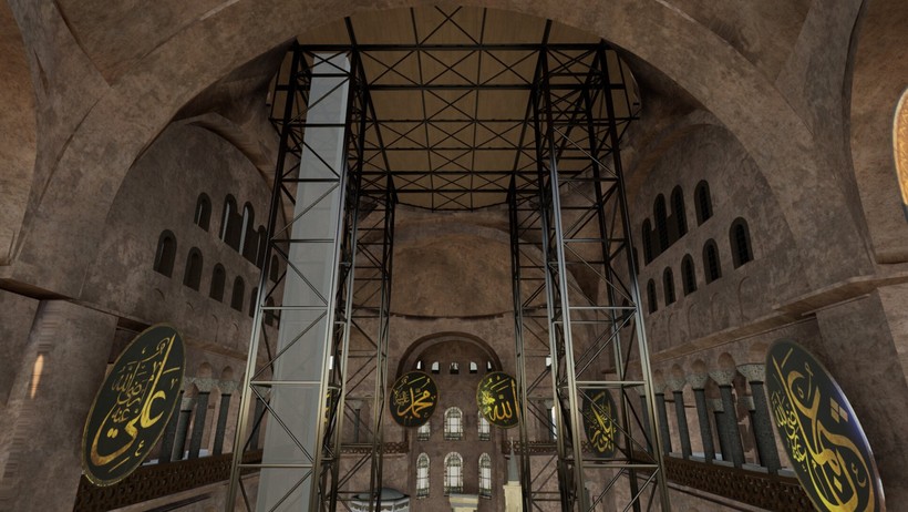 Ayasofya'nın ana kubbesinde tarihi restorasyon - Resim : 2